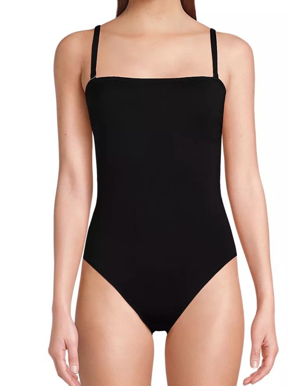 Black One-Piece swimsuit with removable straps